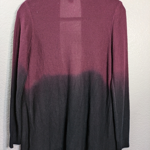 Torrid Women's Burgundy and Black Ombre Sweater - Picture 2 of 3